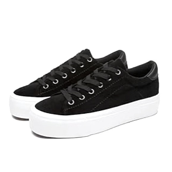 Black Platform Womens Sneakers - Size 9 - Picture 1 of 6